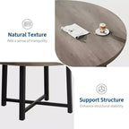 47-inch Round Dining Table with Metal Frame