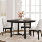 47-inch Round Dining Table with Metal Frame