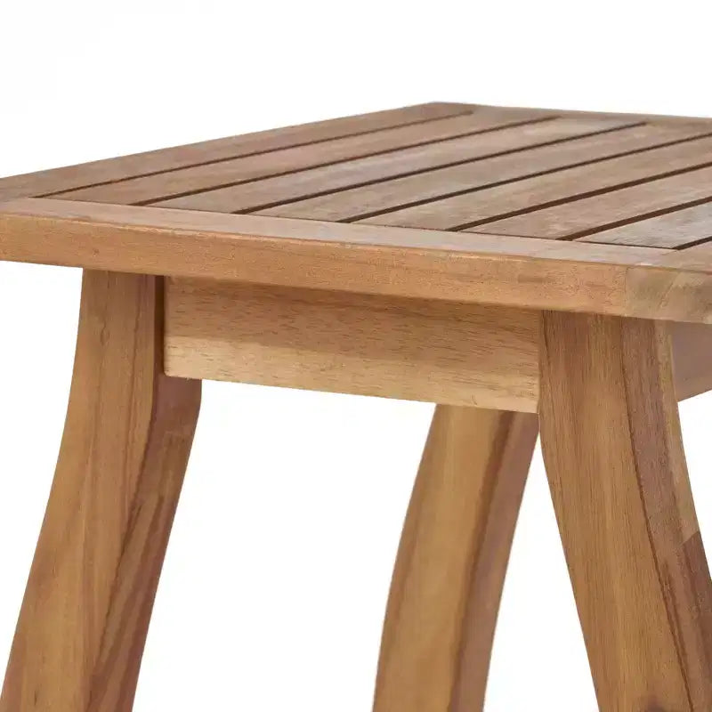 Christopher Knight Home Bruce Outdoor-Set aus verstellbarer Chaiselongue und Tisch aus Akazienholz mit Latten-Design