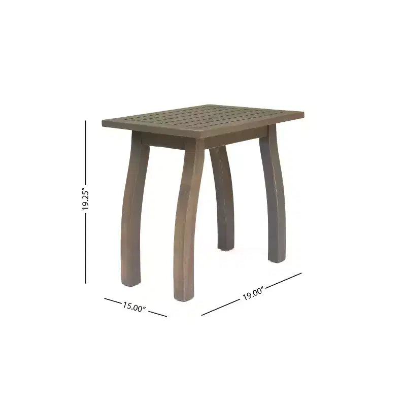 Christopher Knight Home Bruce Outdoor-Set aus verstellbarer Chaiselongue und Tisch aus Akazienholz mit Latten-Design