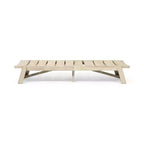 Christopher Knight Home Bruce Outdoor-Set aus verstellbarer Chaiselongue und Tisch aus Akazienholz mit Latten-Design