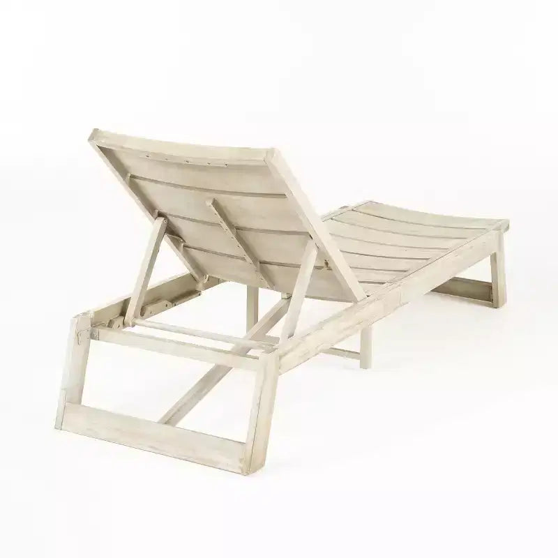 Christopher Knight Home Bruce Outdoor-Set aus verstellbarer Chaiselongue und Tisch aus Akazienholz mit Latten-Design