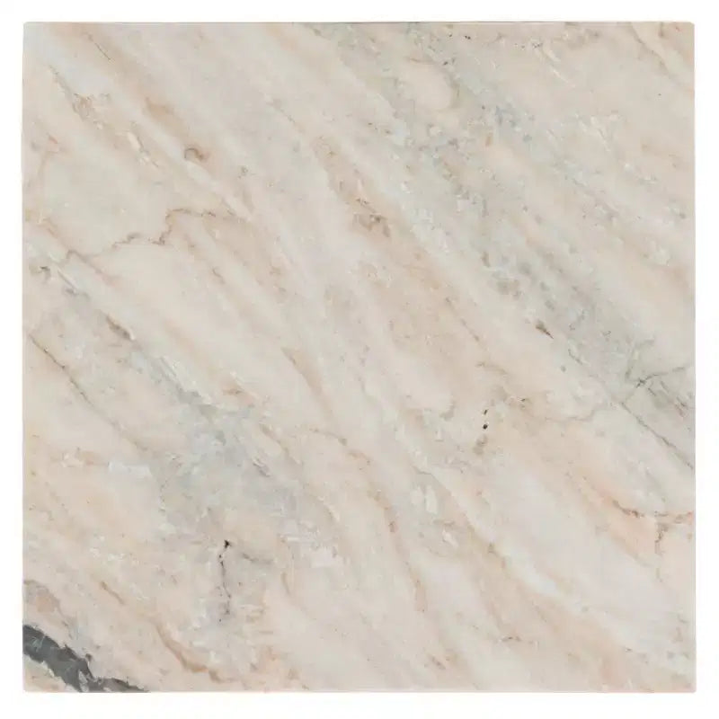 Square Marble Side Table - Gray