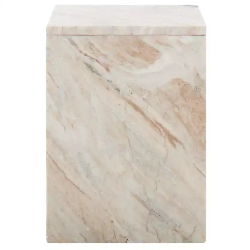 Square Marble Side Table - Gray