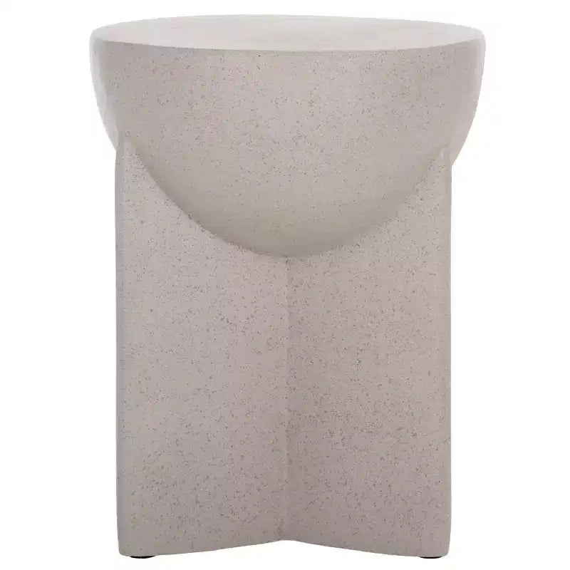 Round Accent Table with Sculpted Legs