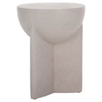 Round Accent Table with Sculpted Legs