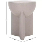 Round Accent Table with Sculpted Legs