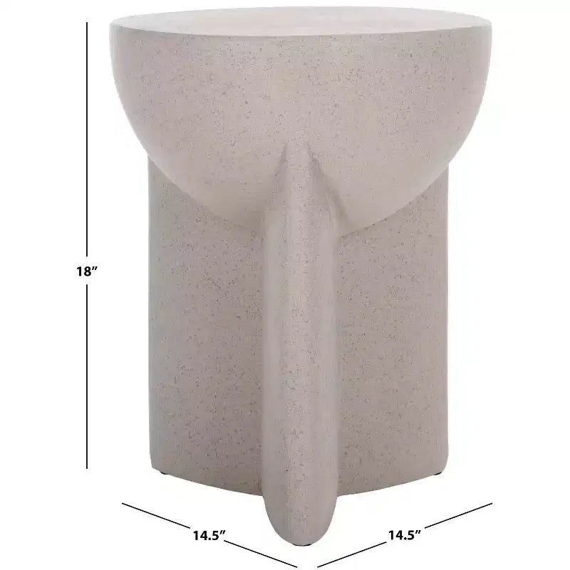 Round Accent Table with Sculpted Legs