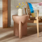 Round Accent Table with Sculpted Legs