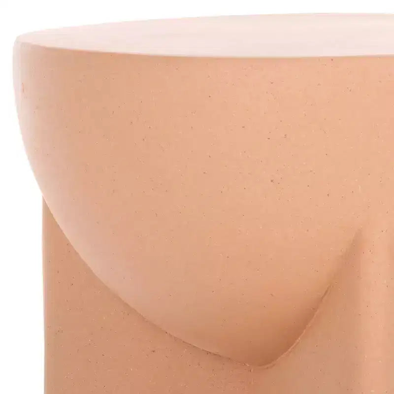 Round Accent Table with Sculpted Legs
