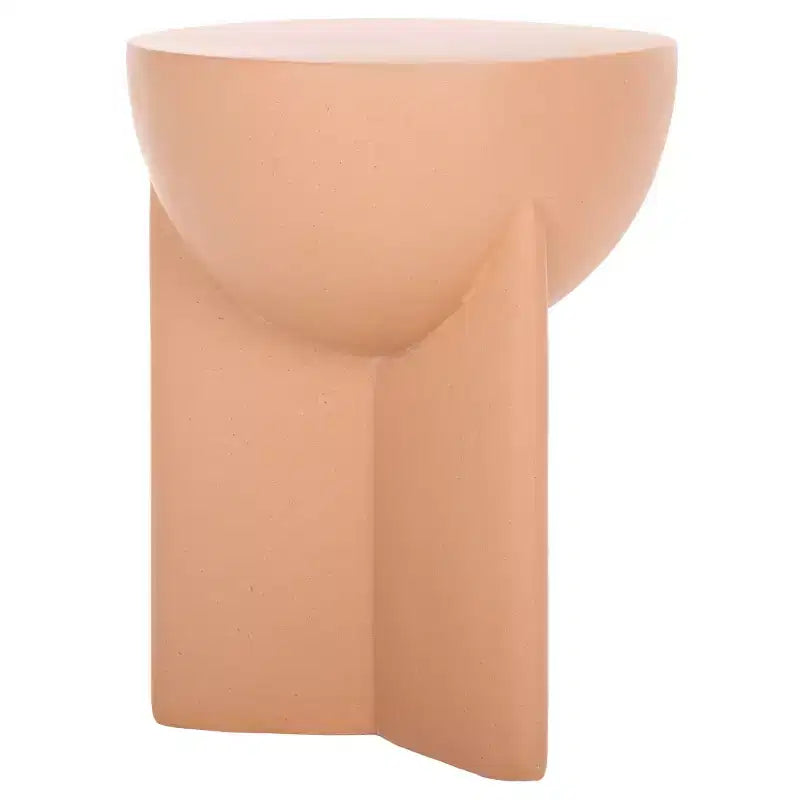 Round Accent Table with Sculpted Legs