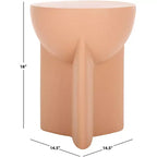 Round Accent Table with Sculpted Legs