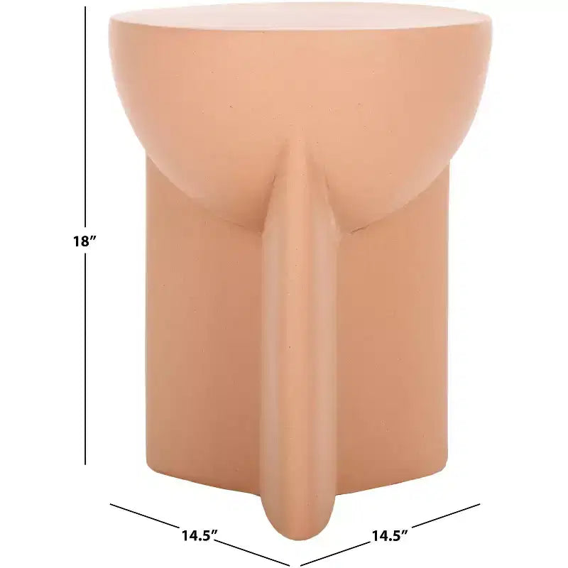 Round Accent Table with Sculpted Legs