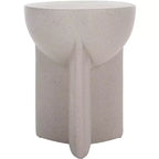 Round Accent Table with Sculpted Legs