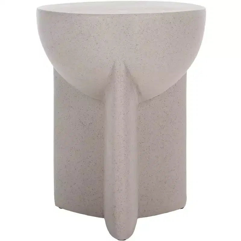 Round Accent Table with Sculpted Legs