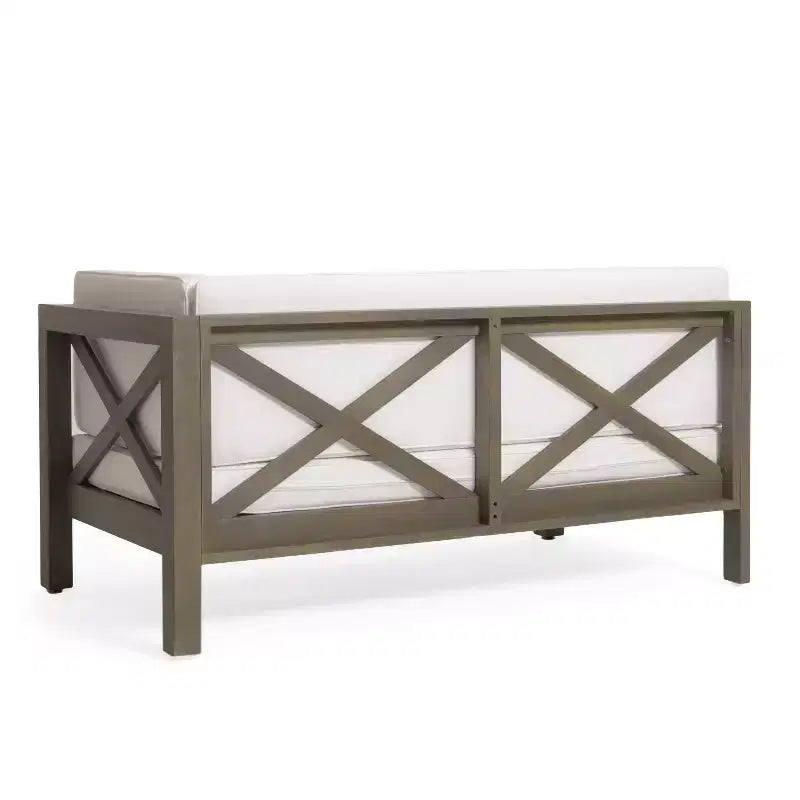 Christopher Knight Home George 5 részes kültéri akácfa sarokkanapégarnitúra dohányzóasztallal és párnákkal