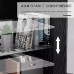 Freestanding Wood Pantry Cabinet with Shelves and Doors