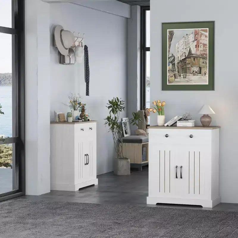 Kitchen Storage Cabinet with 2 Drawers and 2 Doors