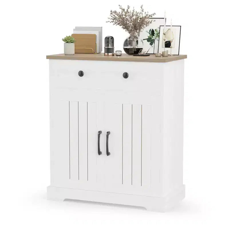 Kitchen Storage Cabinet with 2 Drawers and 2 Doors