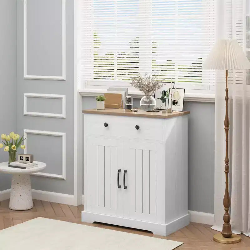Kitchen Storage Cabinet with 2 Drawers and 2 Doors