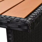 Ensemble de mobilier de patio vidaXL de 5 pièces en polyrotin noir et blanc crème