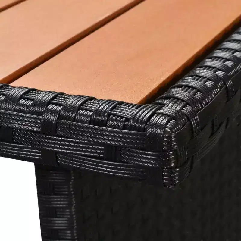 Ensemble de mobilier de patio vidaXL de 5 pièces en polyrotin noir et blanc crème