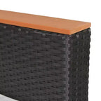 Ensemble de mobilier de patio vidaXL de 5 pièces en polyrotin noir et blanc crème