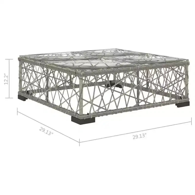 vidaXL Garten-Lounge-Set, 10-teilig, grau