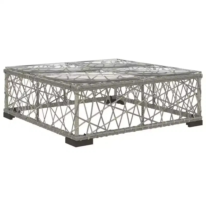 vidaXL Garten-Lounge-Set, 10-teilig, grau