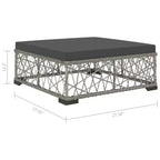 vidaXL Garten-Lounge-Set, 10-teilig, grau