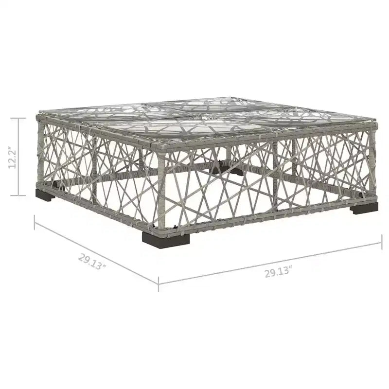vidaXL Garten-Lounge-Set, 10-teilig, grau