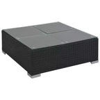 vidaXL Sofagarnitur, schwarz, aus PE-Rattan, großes modulares Garten-Lounge-Set