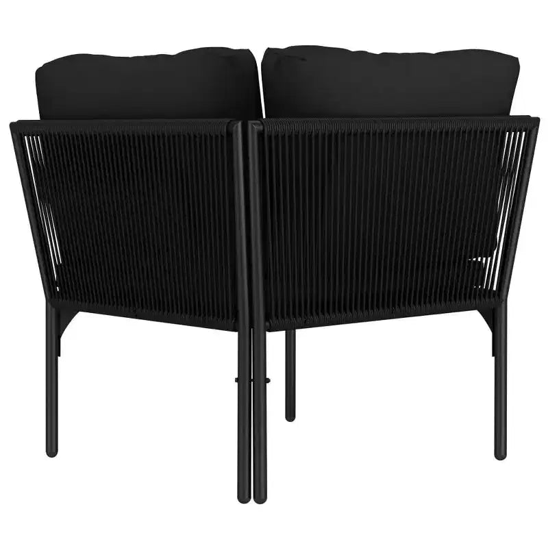 Set da giardino vidaXL nero e antracite