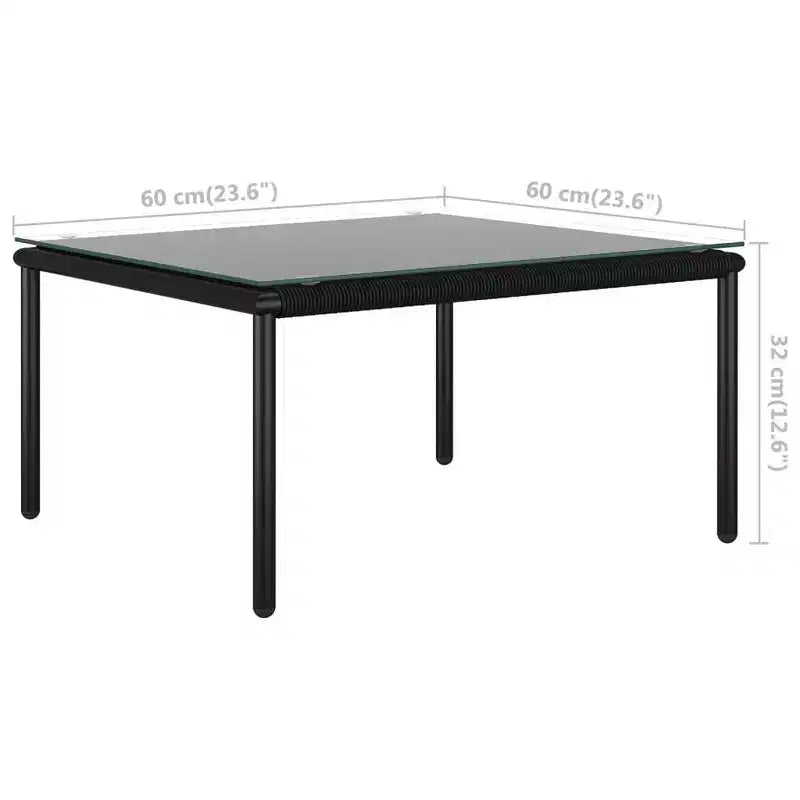 Set da giardino vidaXL nero e antracite