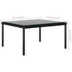 Set da giardino vidaXL nero e antracite