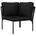 Set da giardino vidaXL nero e antracite