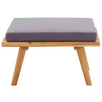 Ensemble de salon de jardin vidaXL de 5 pièces - bois d’acacia massif - coussins amovibles et lavables - à assembler soi-même - idéal pour jardin, terrasse ou patio