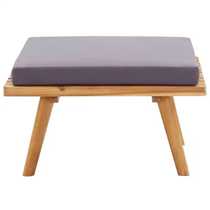 Ensemble de salon de jardin vidaXL de 5 pièces - bois d’acacia massif - coussins amovibles et lavables - à assembler soi-même - idéal pour jardin, terrasse ou patio