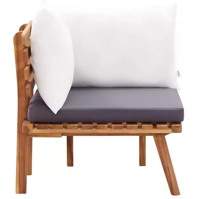 Ensemble de salon de jardin vidaXL de 5 pièces - bois d’acacia massif - coussins amovibles et lavables - à assembler soi-même - idéal pour jardin, terrasse ou patio