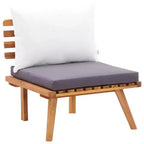 Ensemble de salon de jardin vidaXL de 5 pièces - bois d’acacia massif - coussins amovibles et lavables - à assembler soi-même - idéal pour jardin, terrasse ou patio