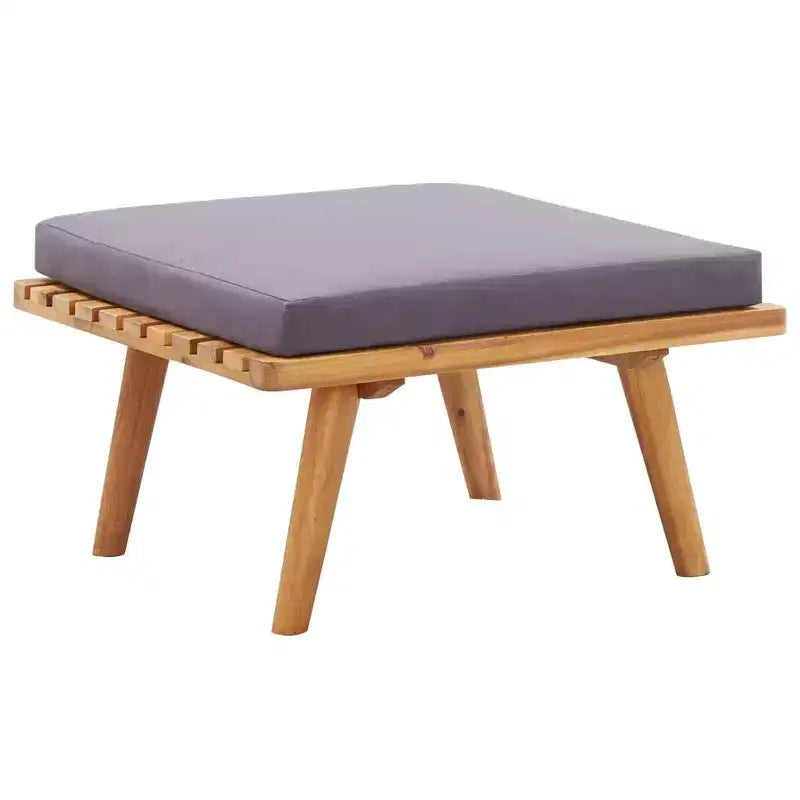 Ensemble de salon de jardin vidaXL de 5 pièces - bois d’acacia massif - coussins amovibles et lavables - à assembler soi-même - idéal pour jardin, terrasse ou patio