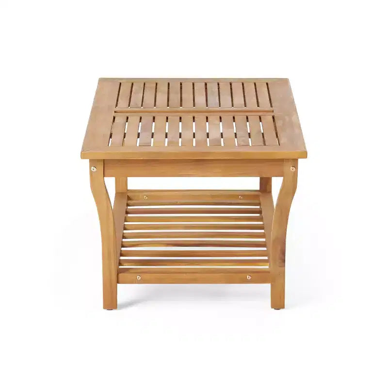 GDFStudio Laurier Outdoor-Sitzgruppe aus Akazienholz für 4 Personen mit Polstern