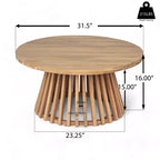 2 Pieces Patio Furniture Sets With 67.5 Length 3 Seater Gray Rattan Arm Sofa And 31.5 Round Acacia Wood Table