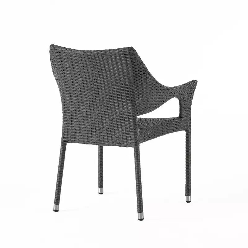 Set da esterno GDFStudio Orchard da 3 pezzi con sedie in vimini impilabili per conversazione