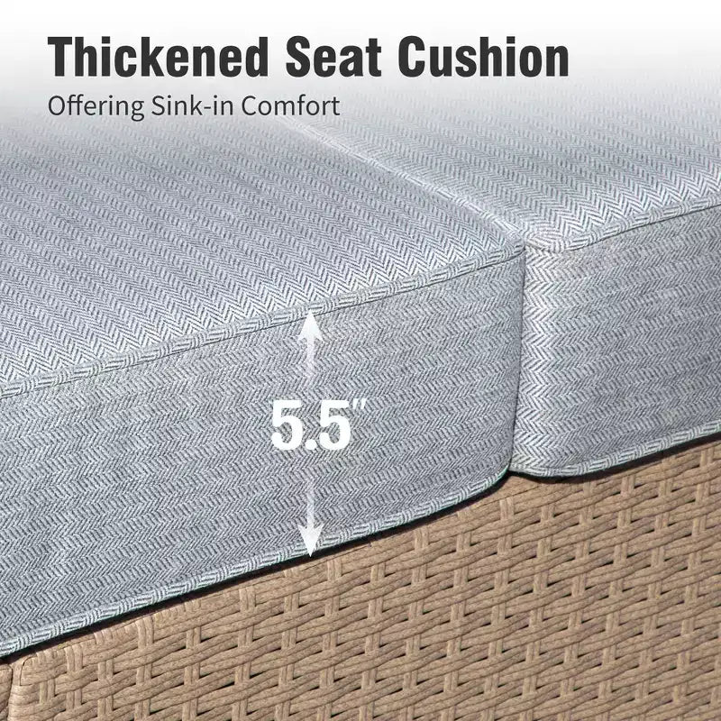 Captiva Designs luxus fonott teraszbeszélgető-garnitúra ívelt karfákkal és párnákkal
