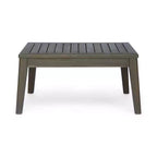 Ensemble GDFStudio Parma de canapé modulaire 6 places et fauteuil club en bois d’acacia pour extérieur, avec coussins