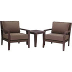 Courtyard Casual Bridgeport II 3 pc Club Chair Set Includes: Two Club Chairs and One End Table
