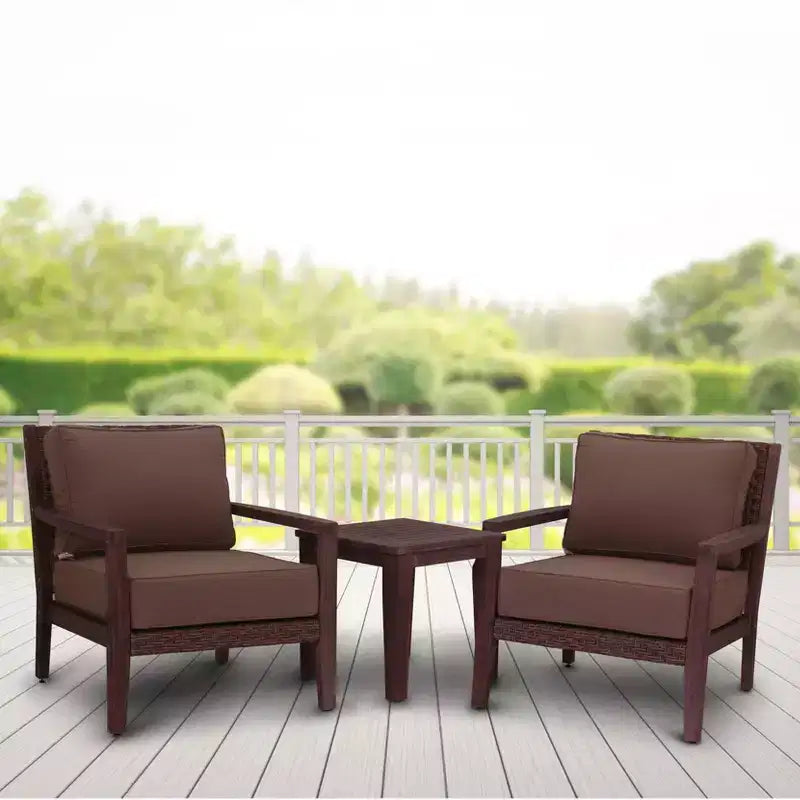 Courtyard Casual Bridgeport II 3 részes klubfotel-garnitúra: két klubfotel és egy lerakóasztal