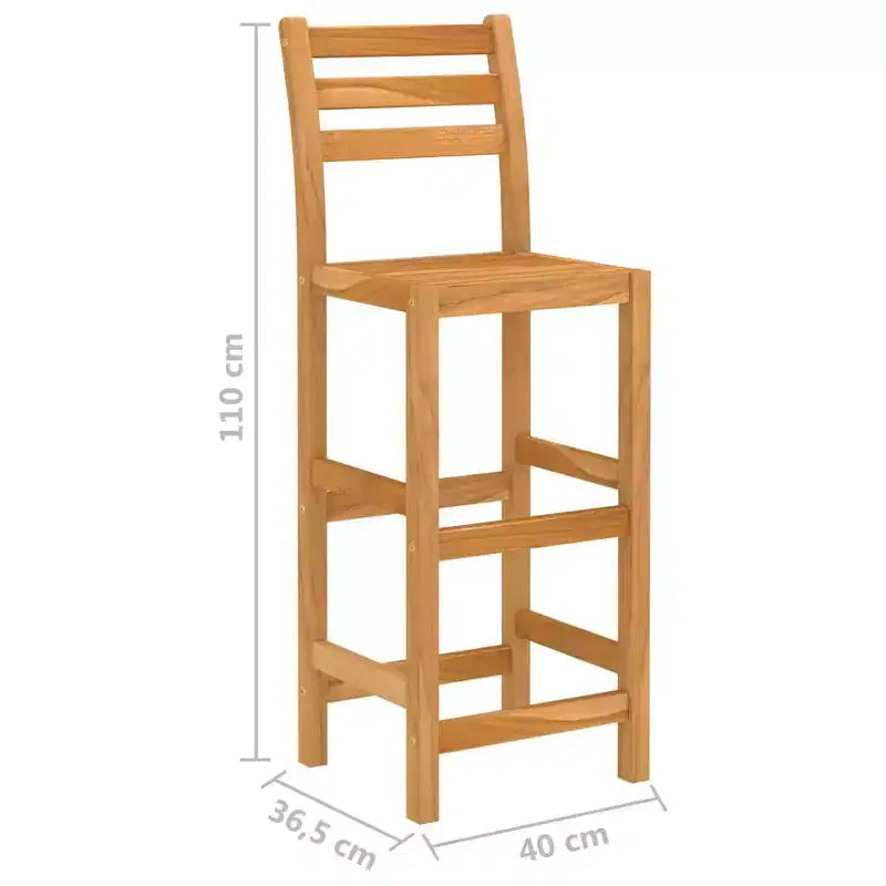 Set da bar da esterno vidaXL in legno naturale, legno massello di acacia, medio