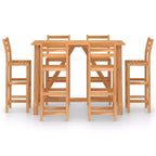 Set da bar da esterno vidaXL in legno naturale, legno massello di acacia, medio